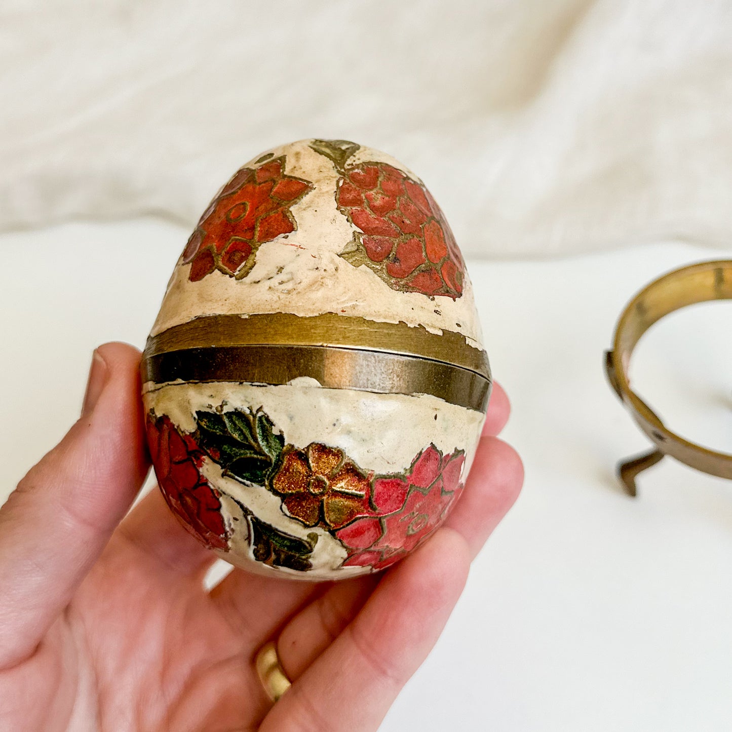 Cloisonné Egg Shaped Box