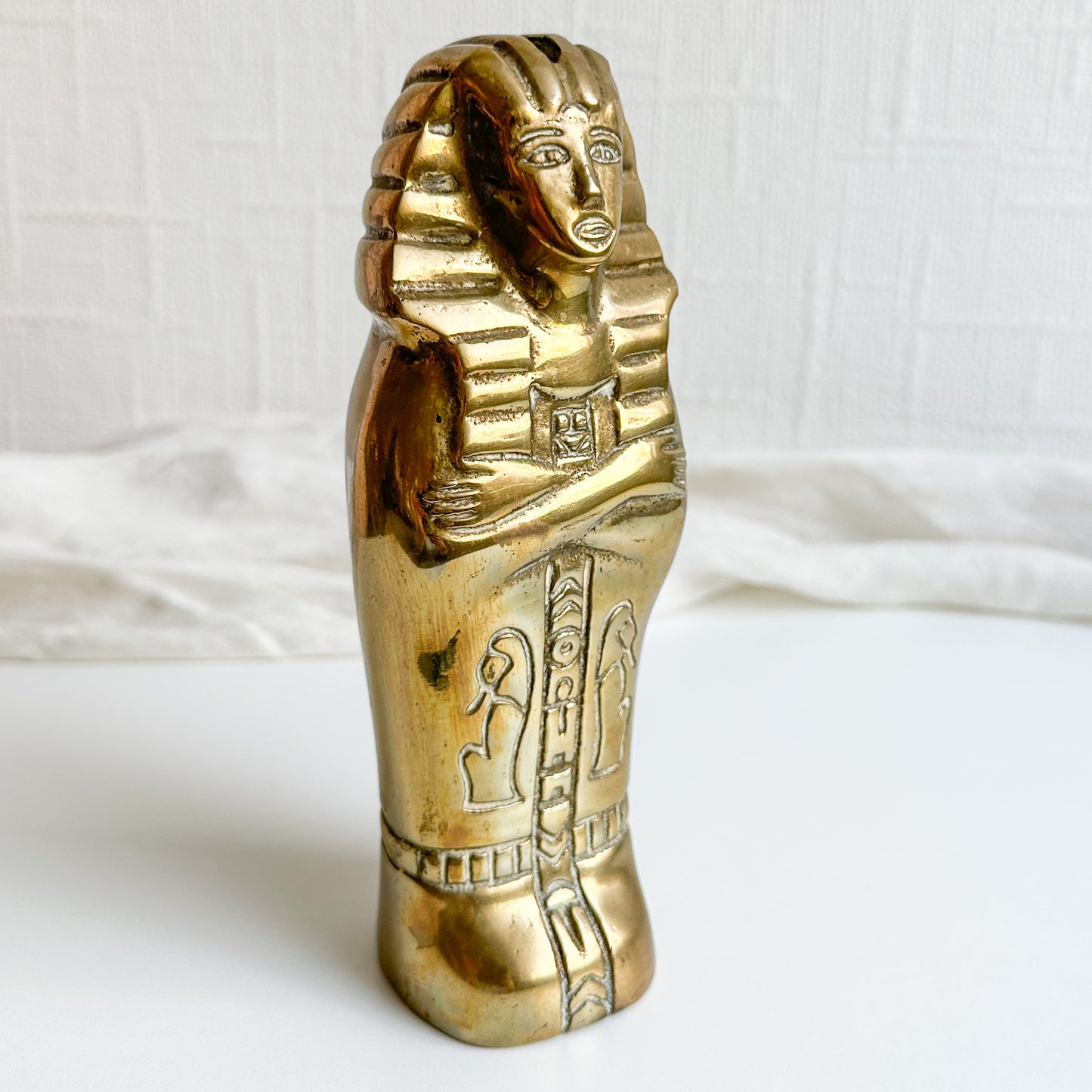 Brass Egyptian Sarcophagus Money Box