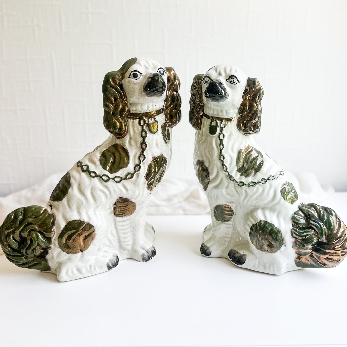 Pair of Large Staffordshire Spaniels