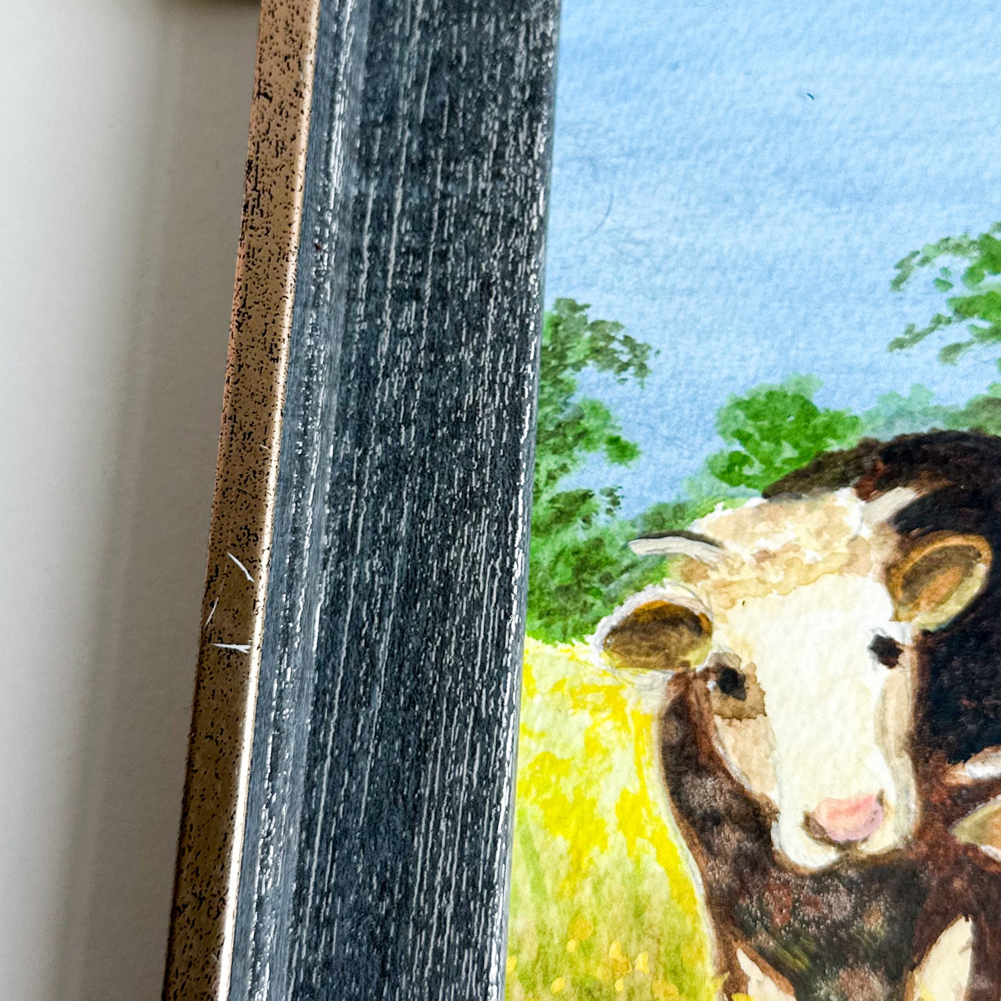 Original Watercolour with Cows