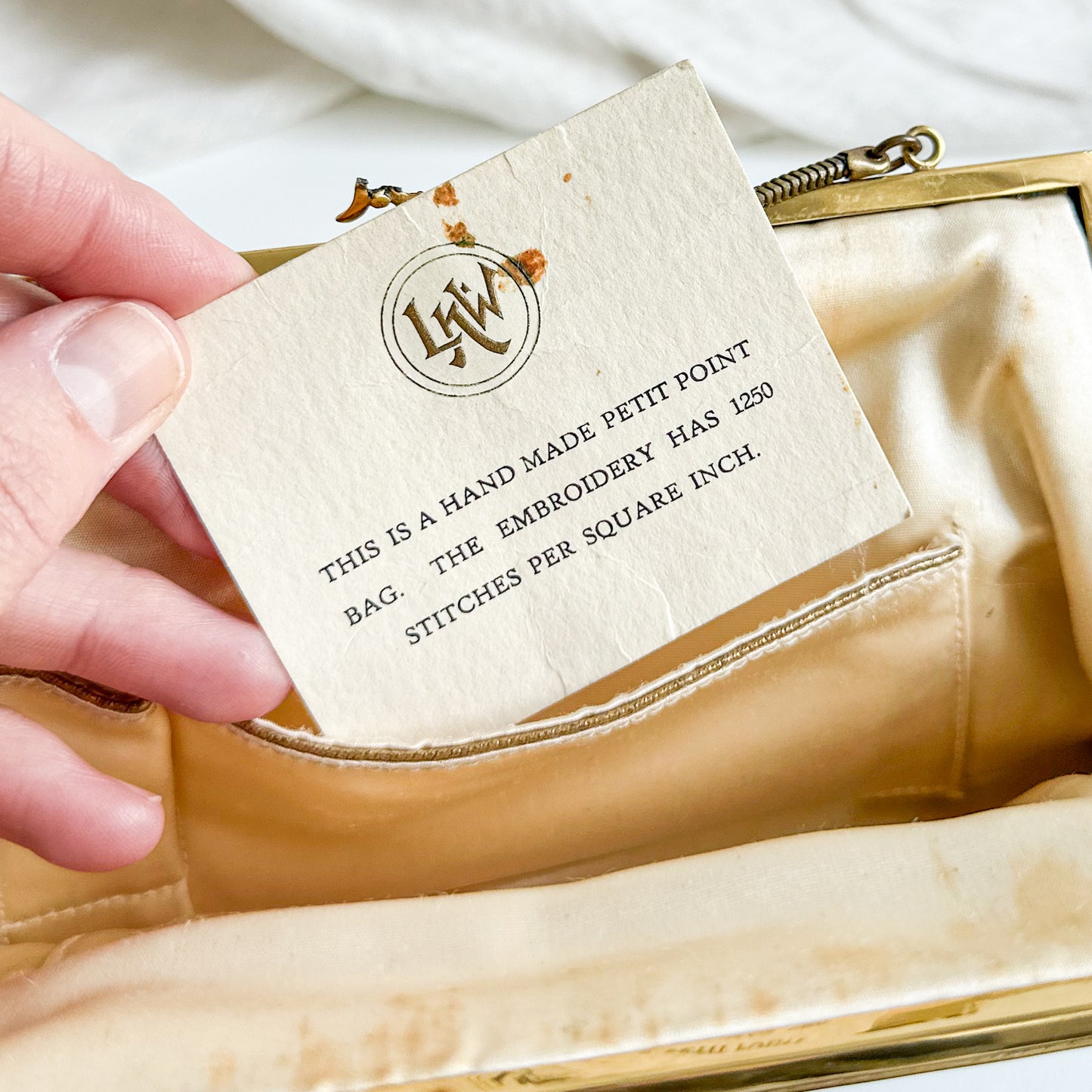 Petit Point Embroidered Handbag