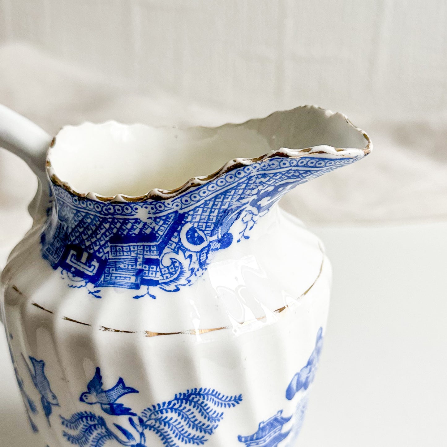 Antique Blue & White Milk Jug