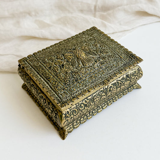 Ornate Brass Jewellery Box