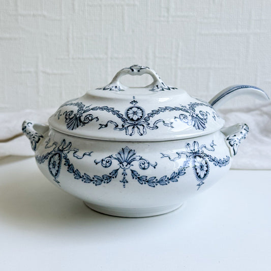 Antique Small Tureen with Ladle