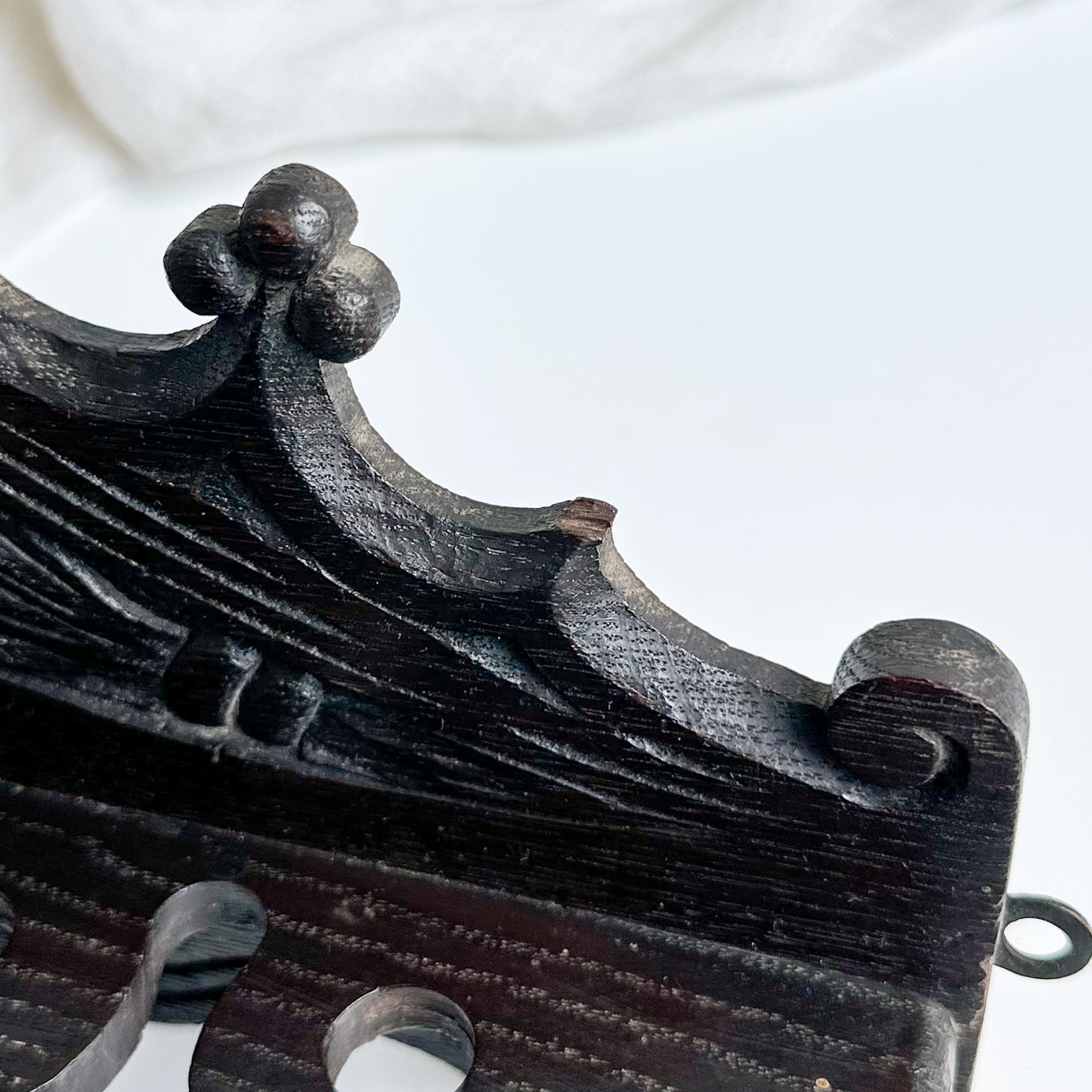 Dark Wood Wall Pipe Rack