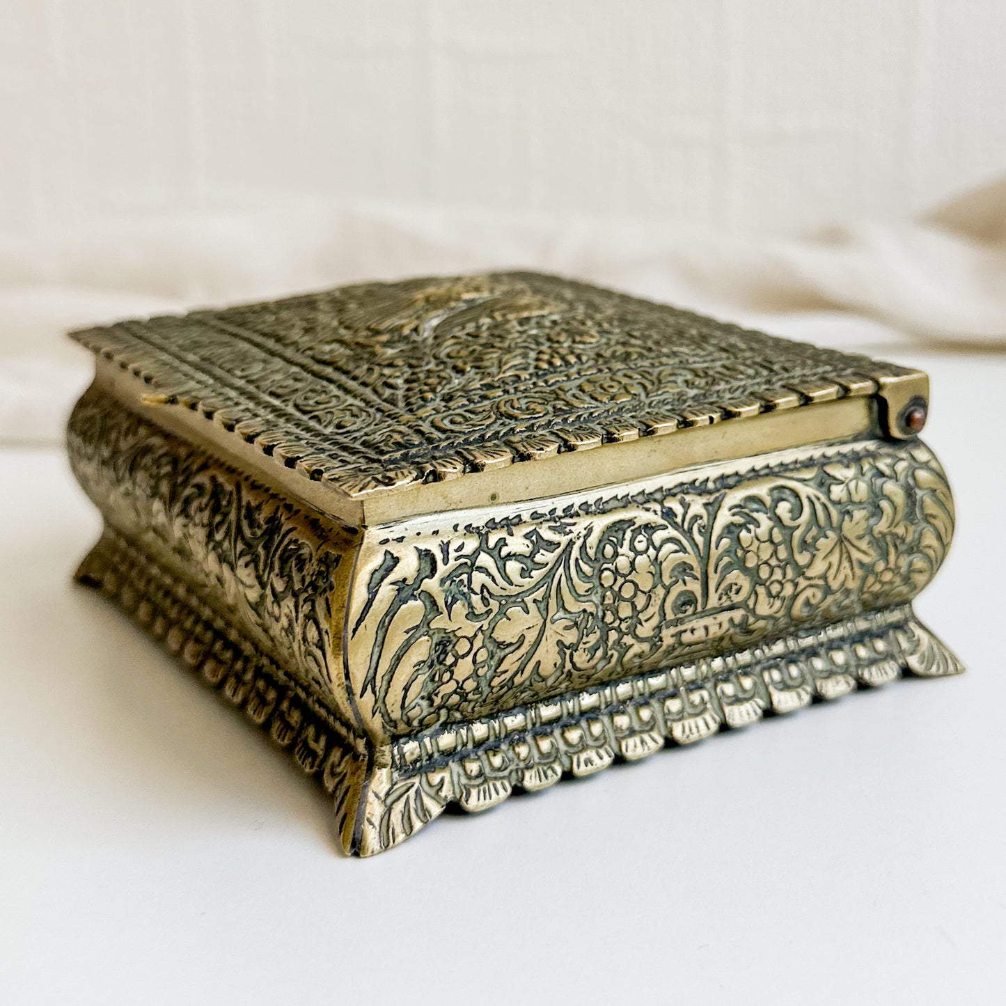 Ornate Brass Jewellery Box