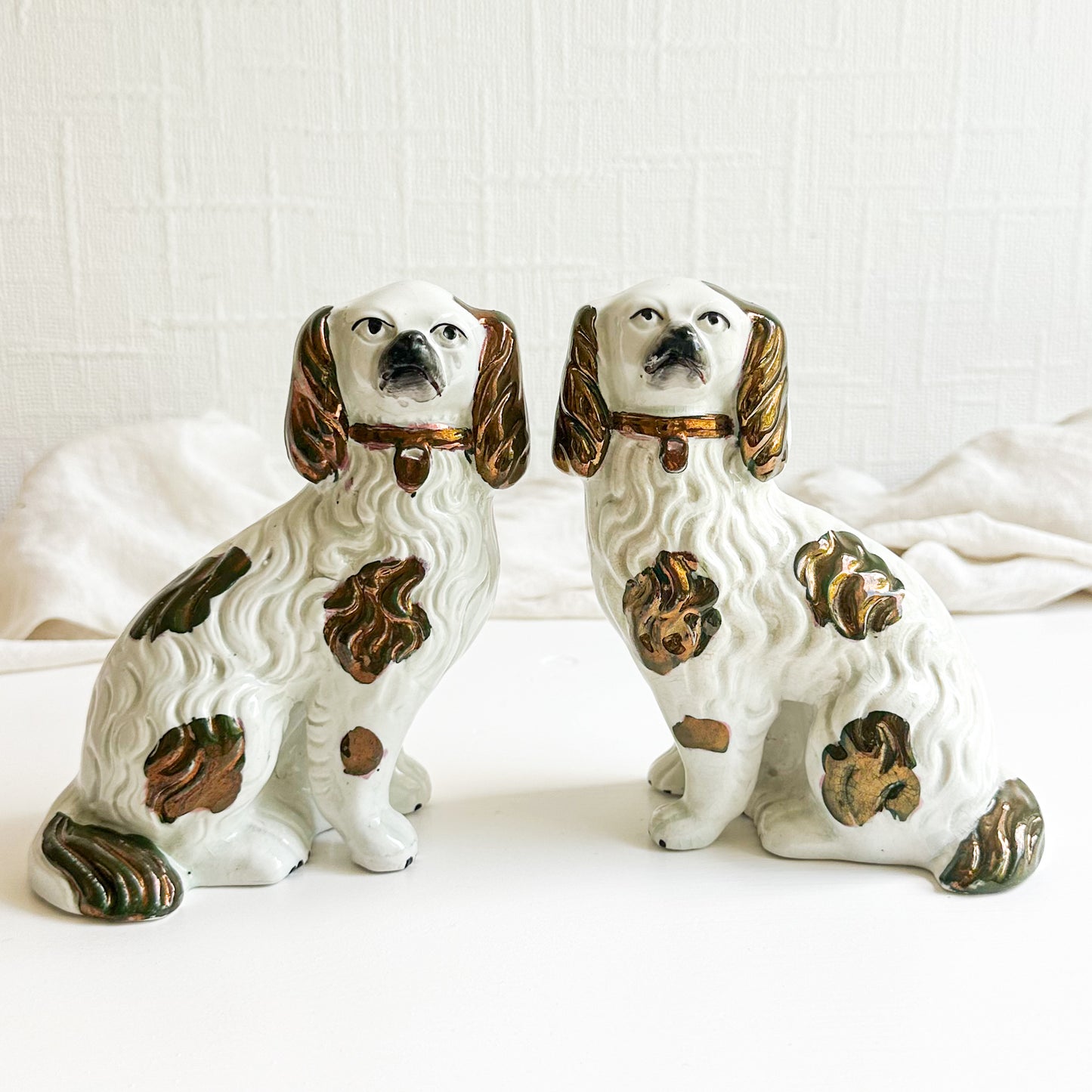 Pair of Small Staffordshire Spaniels