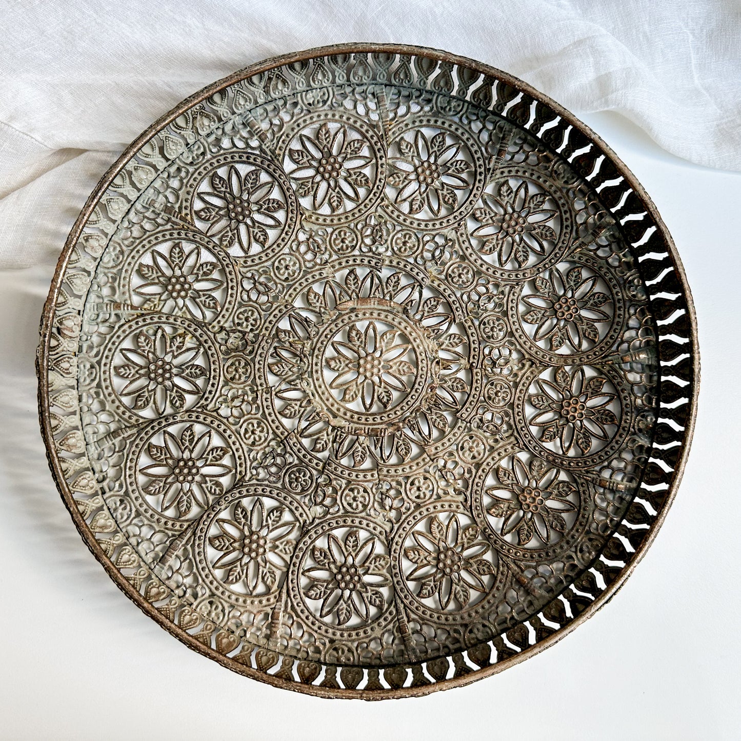 Round Filigree Tray