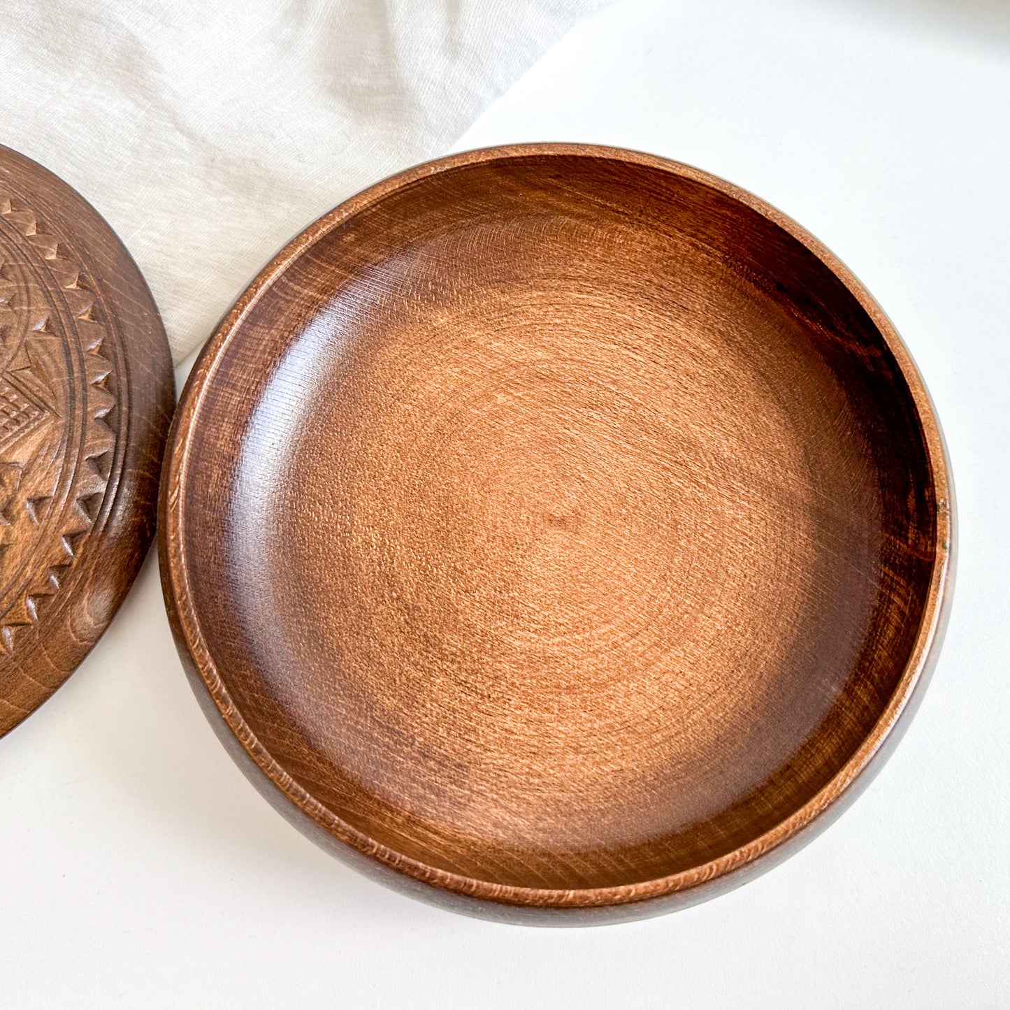 Wooden Box with Carved Design