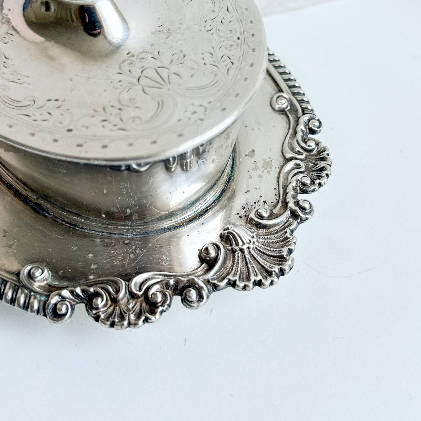 Antique Silver Plated Butter Dish