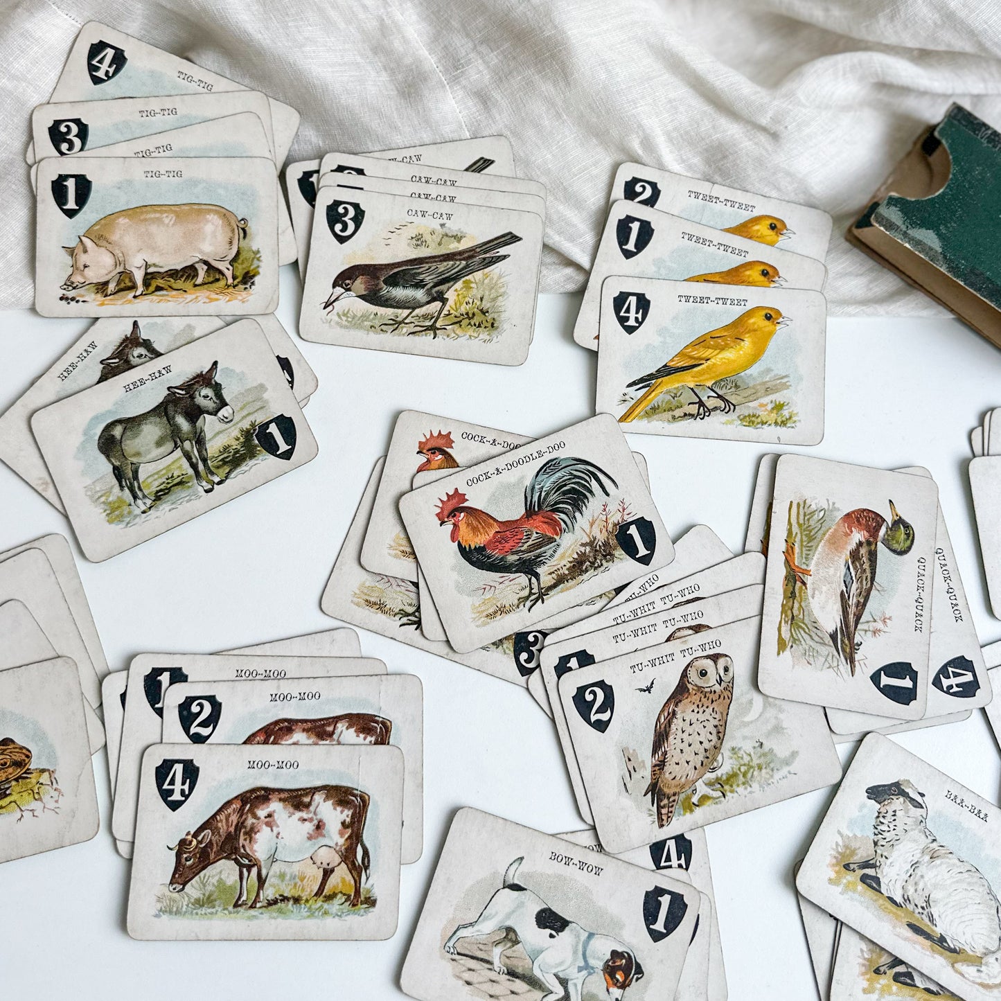 Antique “Animal Grab” Card Game