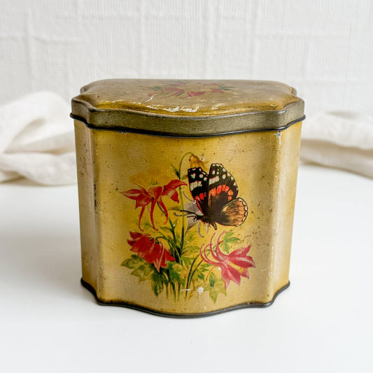 Vintage Floral Tin