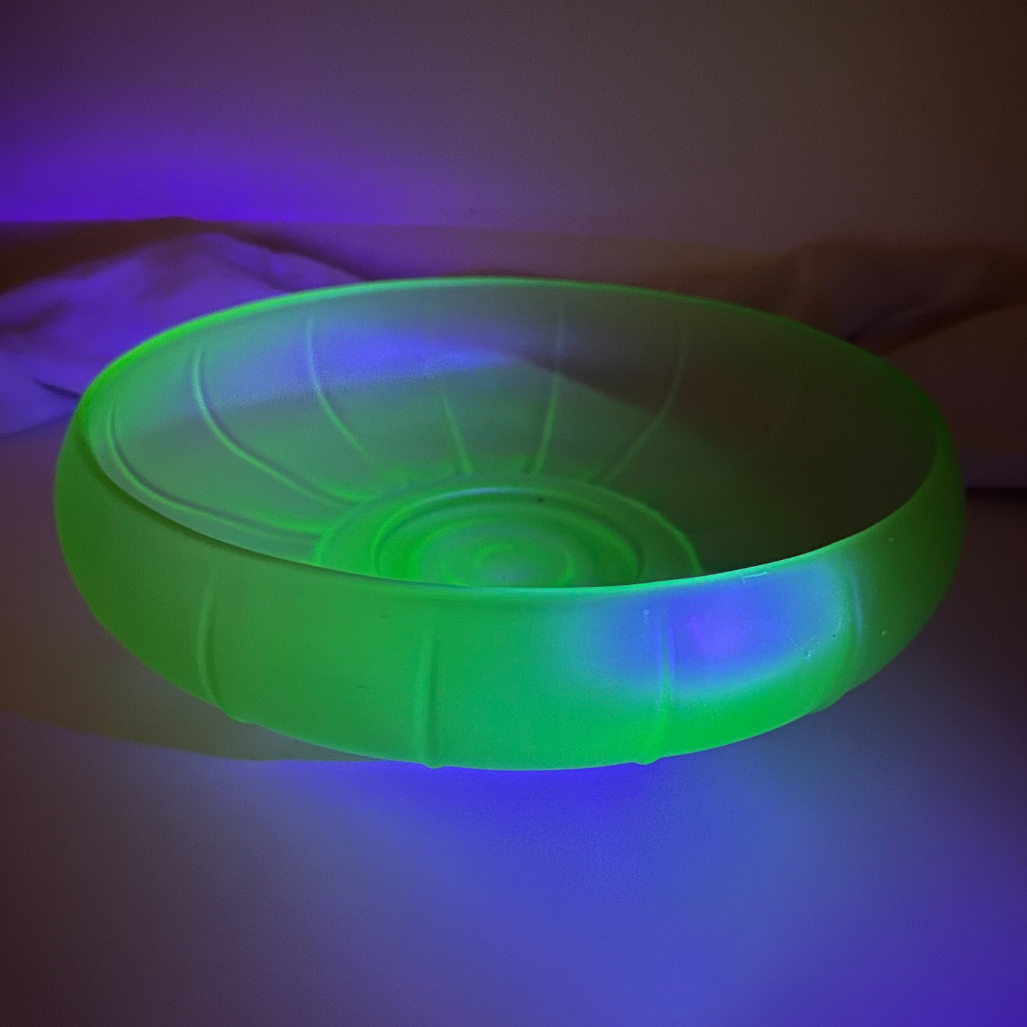 Frosted Uranium Glass Bowl