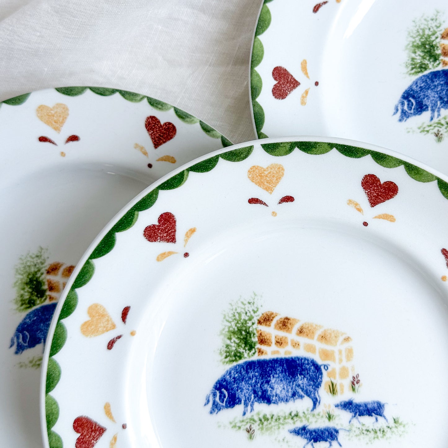 Set of 7 “Jack’s Farm” Plates