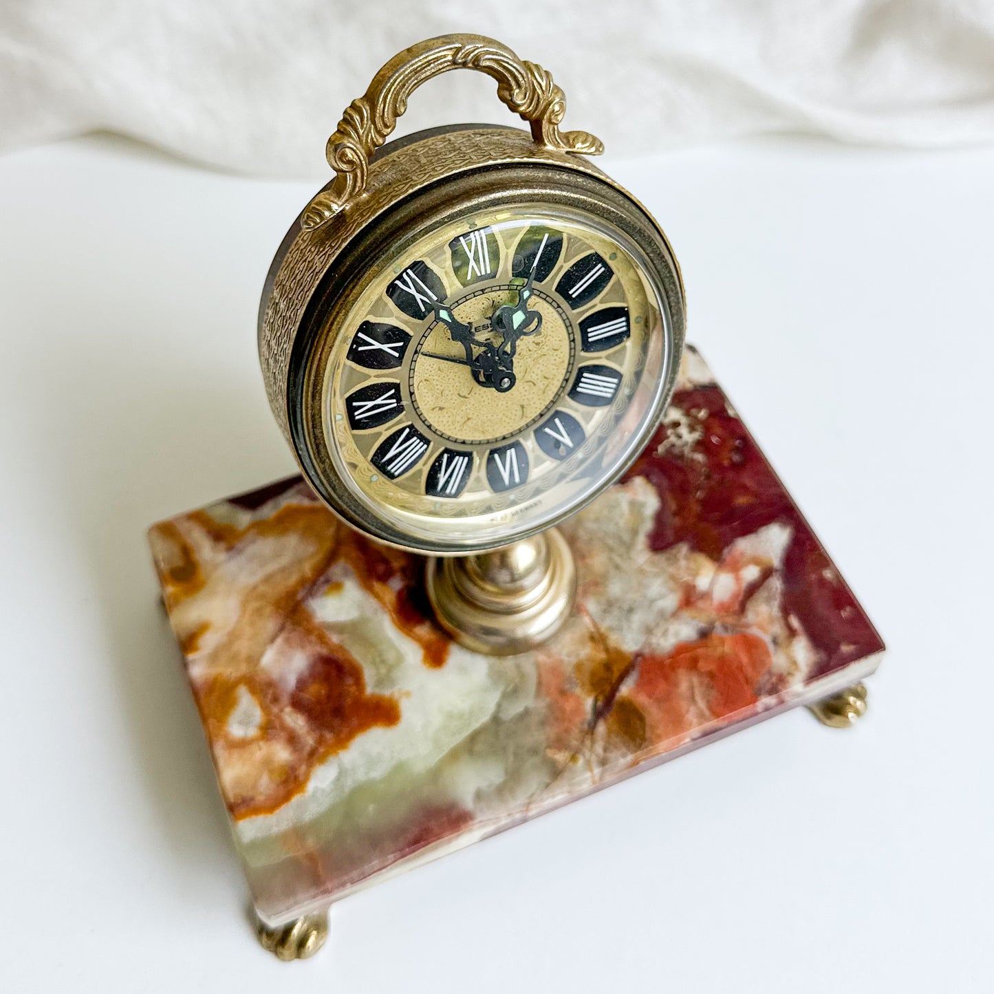 Onyx and Brass Clock