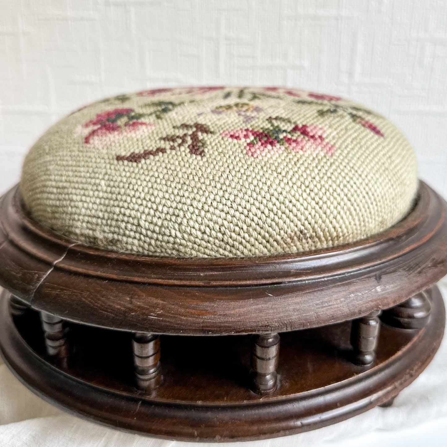 Antique Victorian Upholstered Footstool