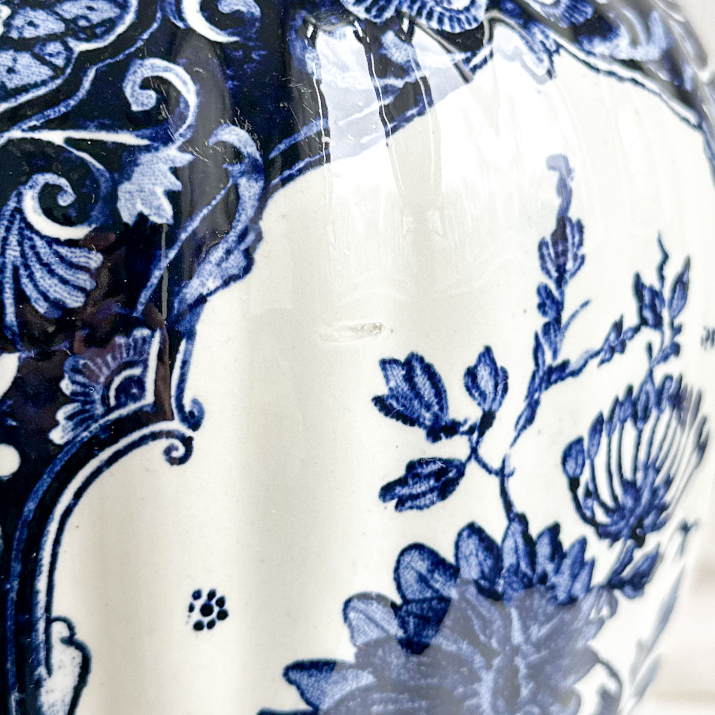 Large Delft Vase with Lid