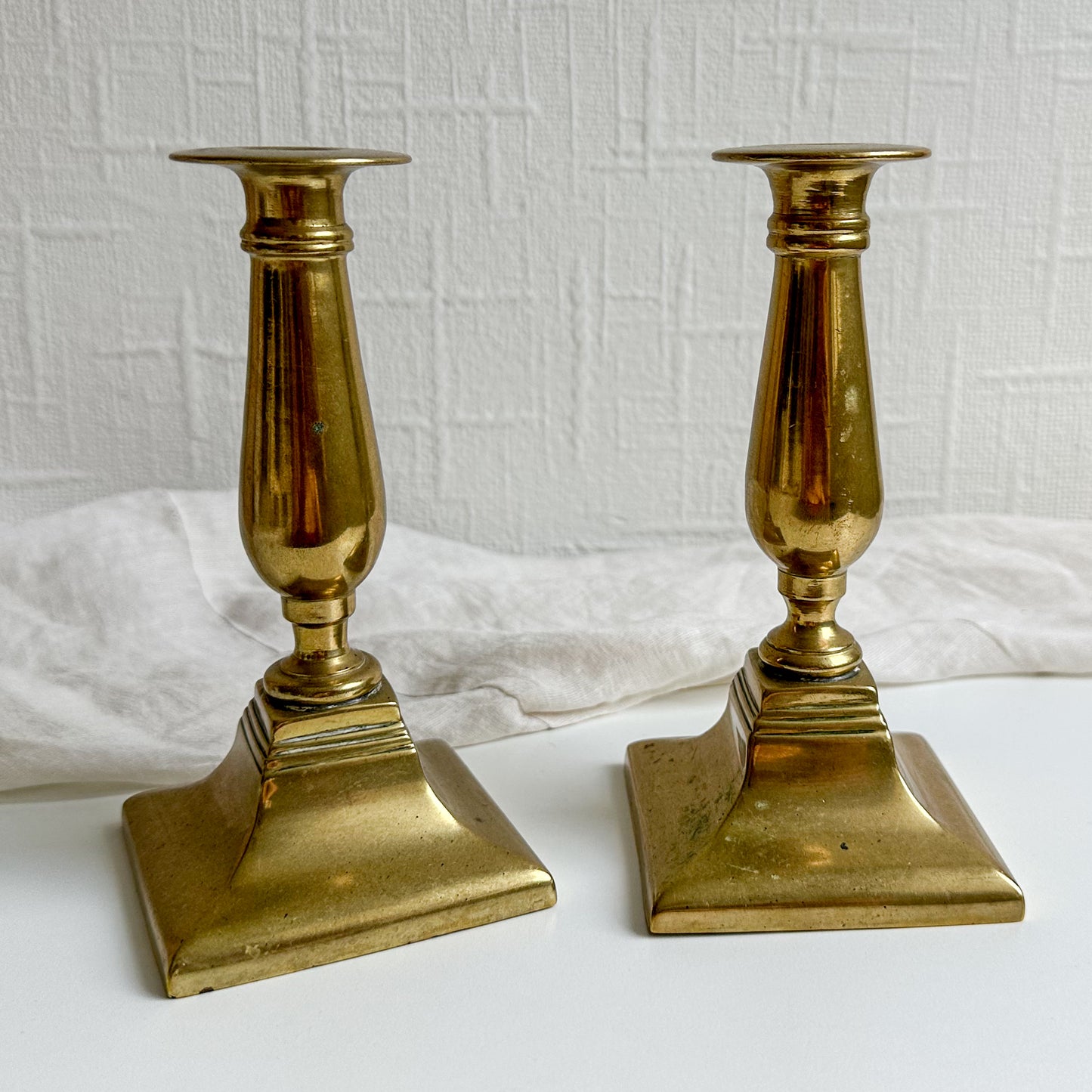 Pair of Antique Brass Candlesticks