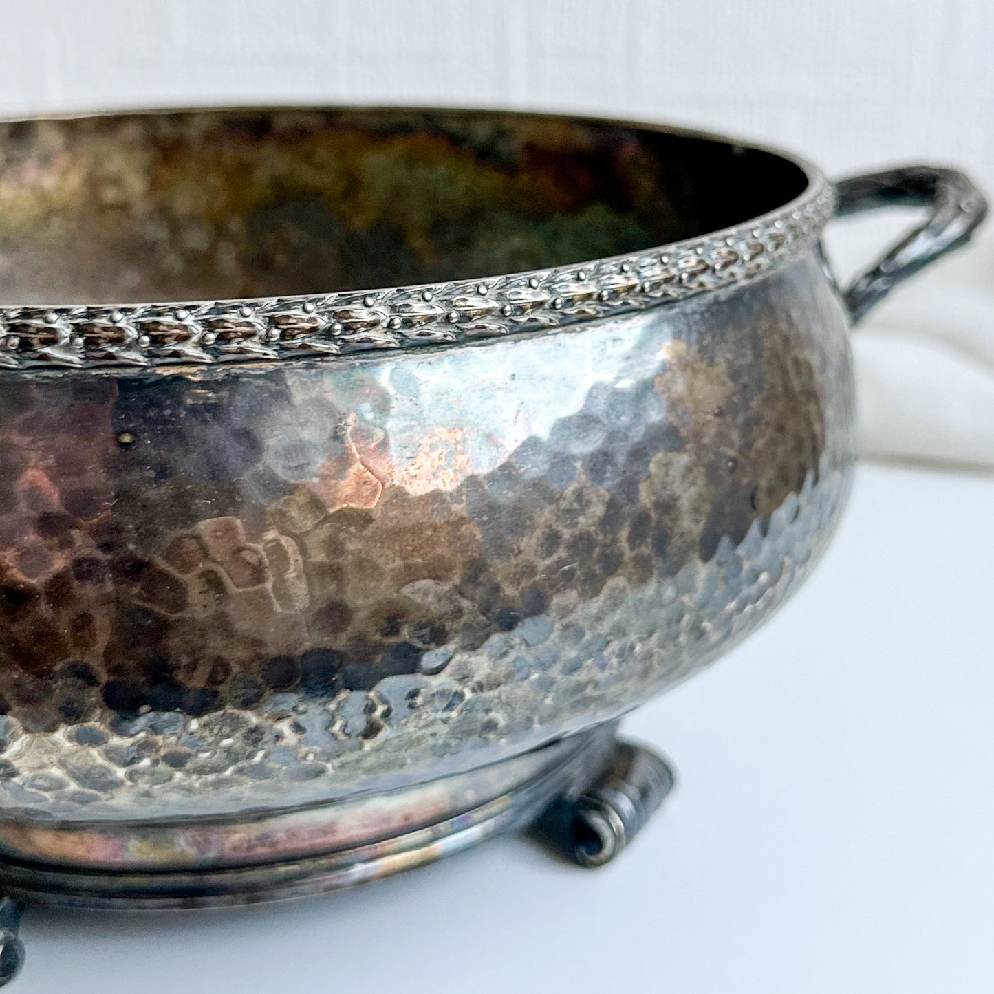 Silver Plated Hammered Bowl