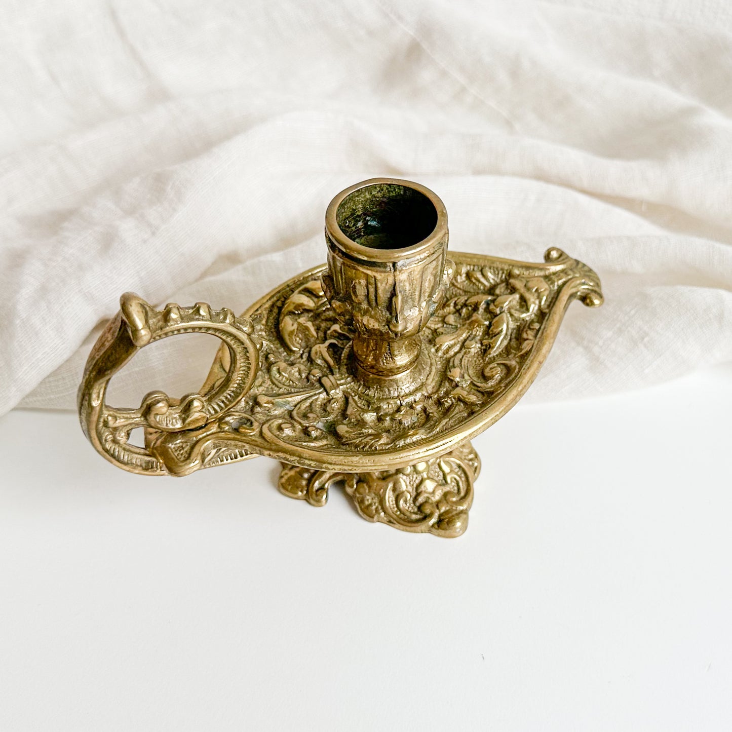 Ornate Brass Candle Holder