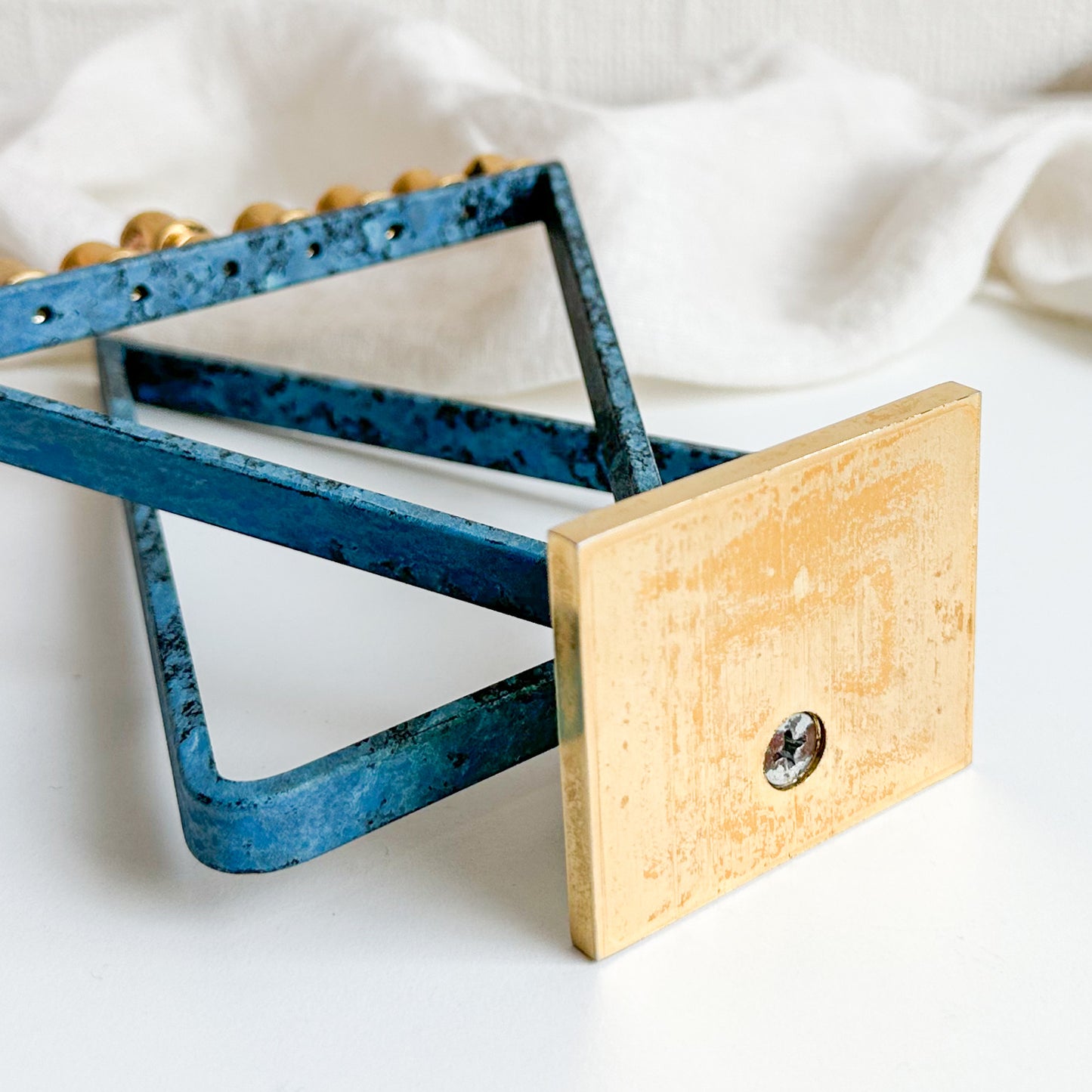 Blue and Gold Hanukkah Menorah