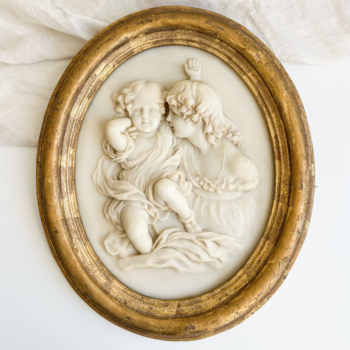 Framed Oval Wall Plaque
