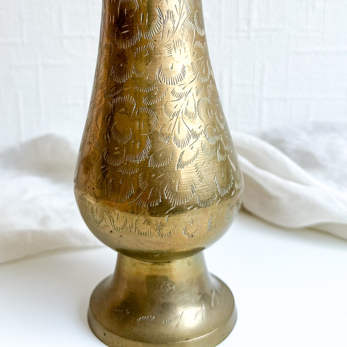 Tall Indian Brass Vase