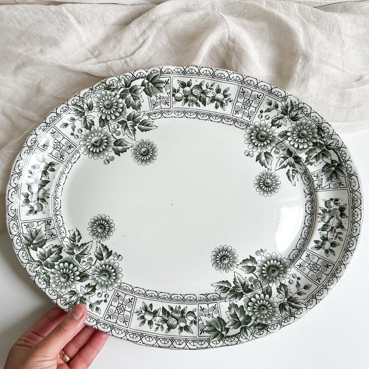 Antique Large Oval Platter