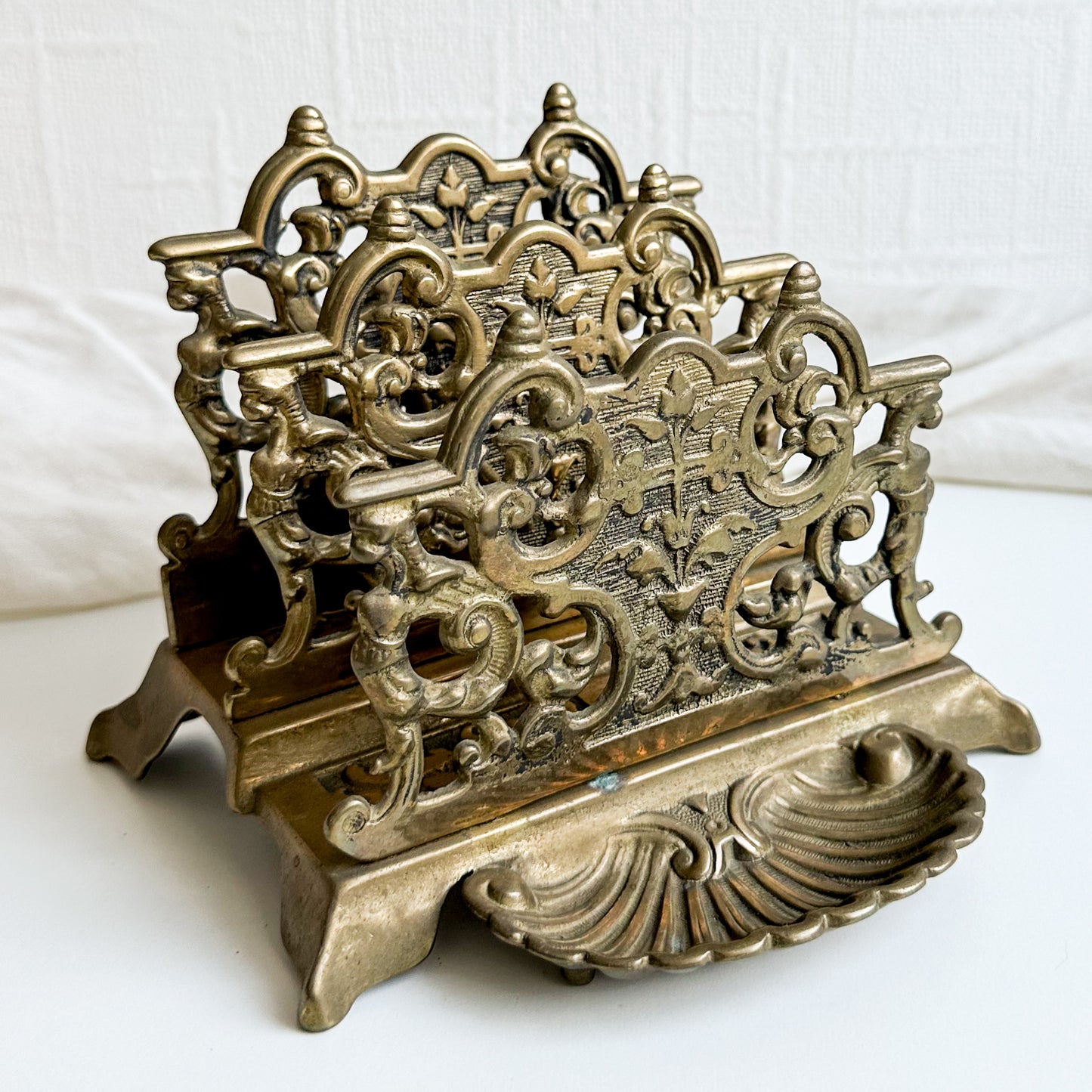 French Brass Letter Holder