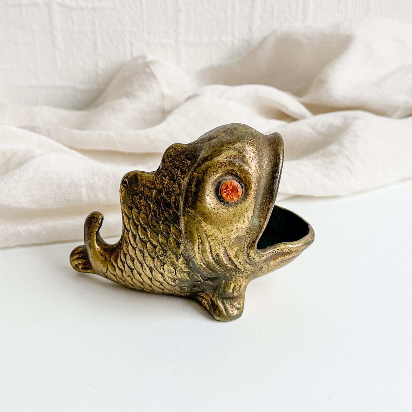 Brass Fish Ashtray / Trinket Dish