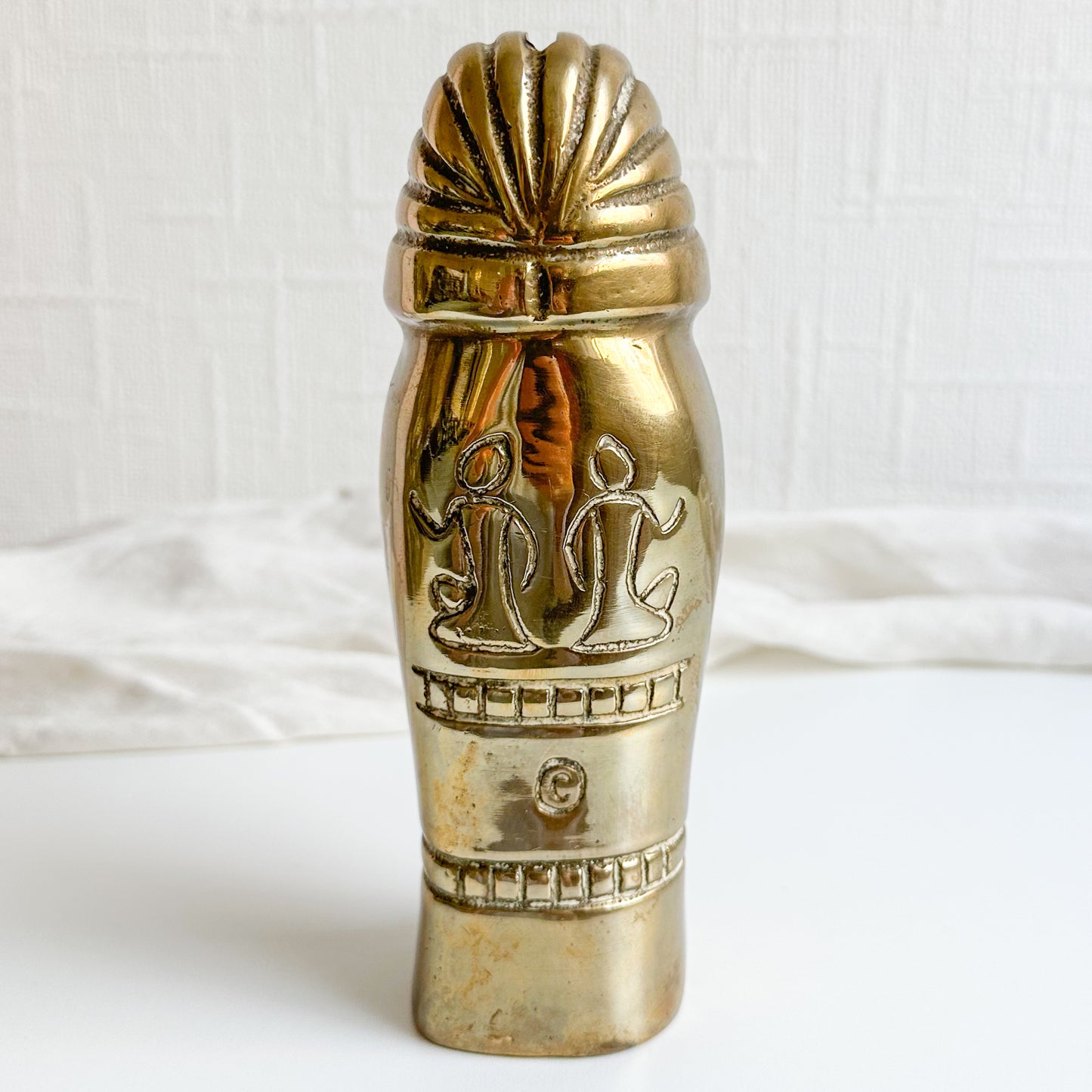 Brass Egyptian Sarcophagus Money Box