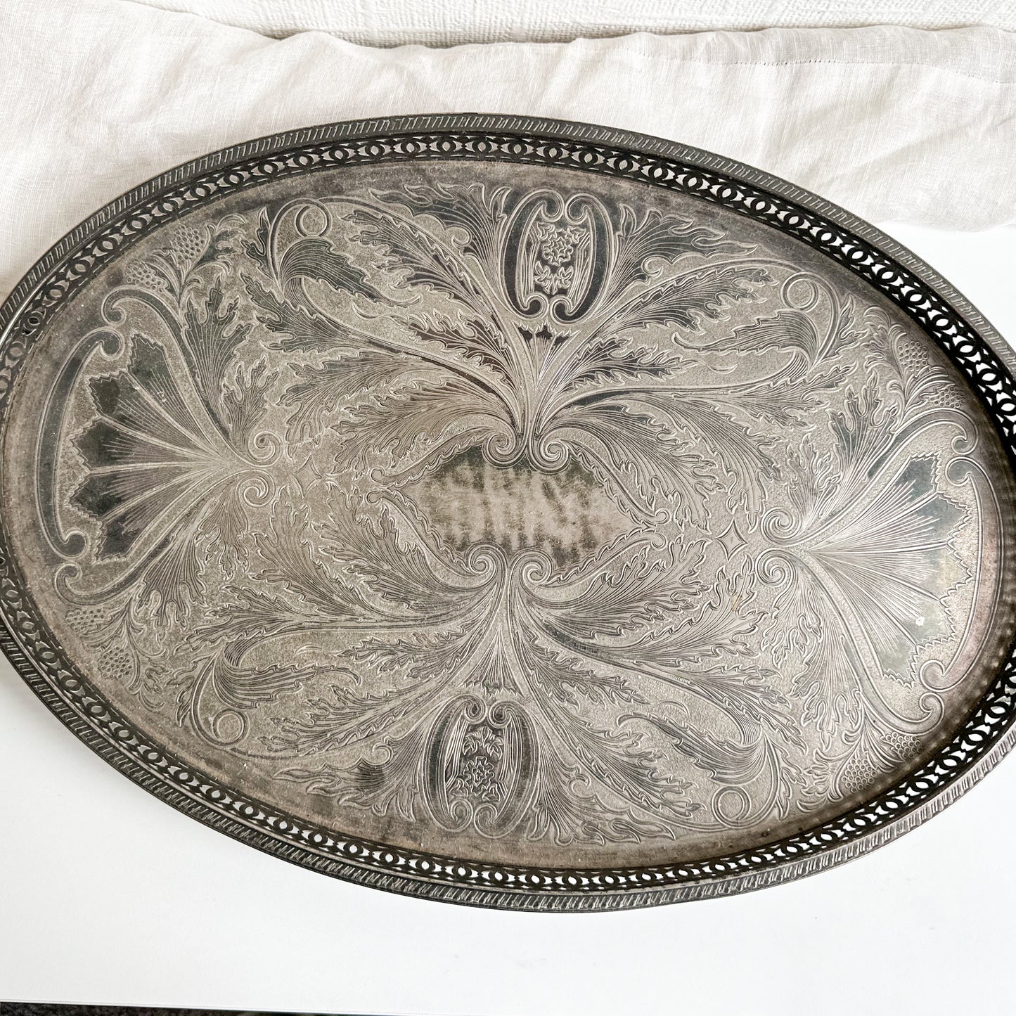 Falstaff Silver Plated Gallery Tray