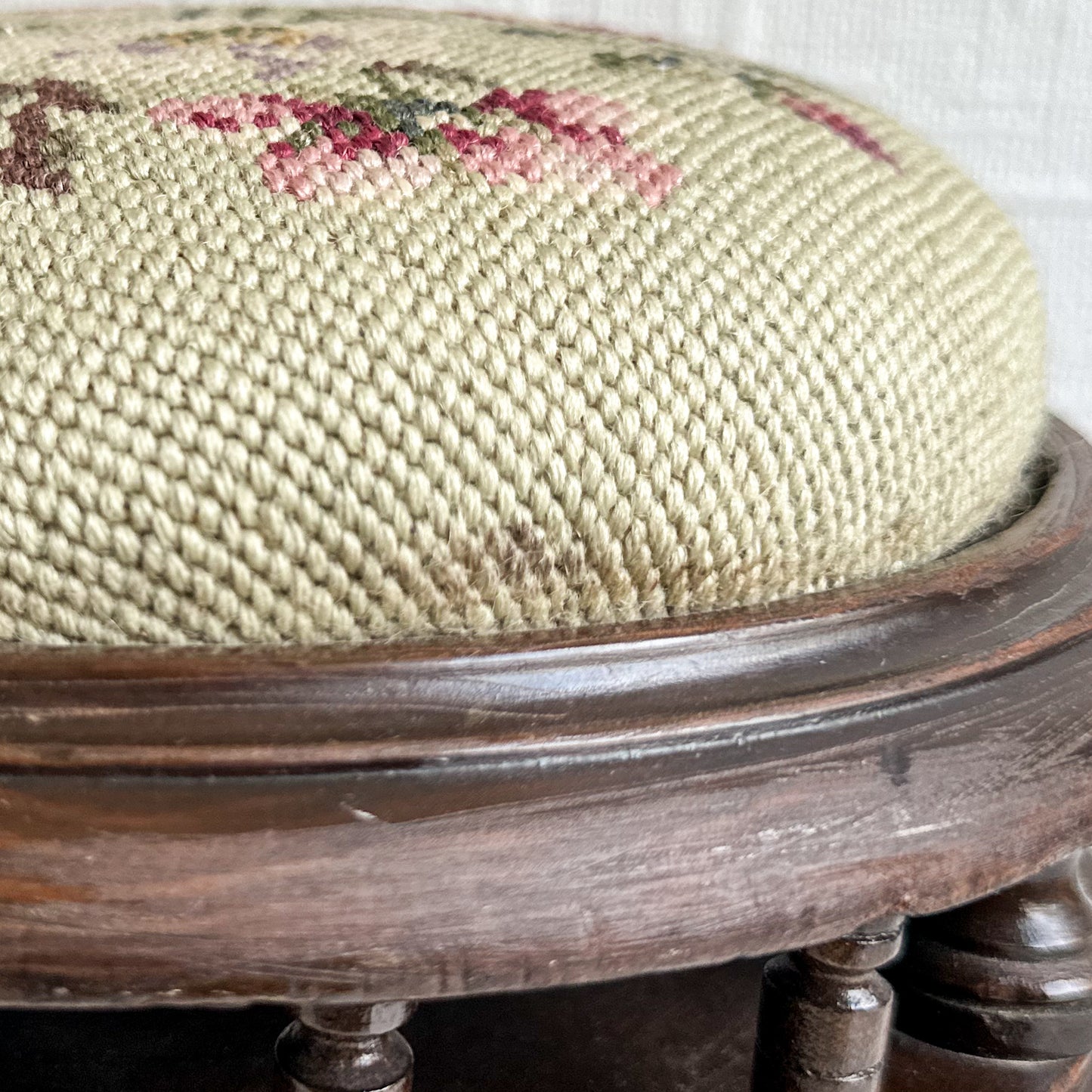 Antique Victorian Upholstered Footstool