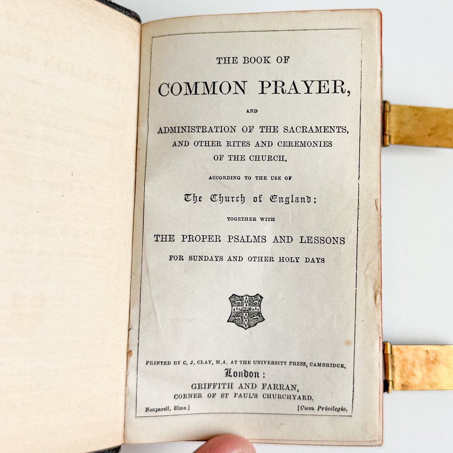 Victorian Leather Bound Common Prayer