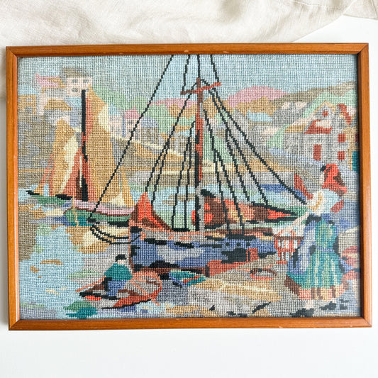 Harbour Scene Embroidery