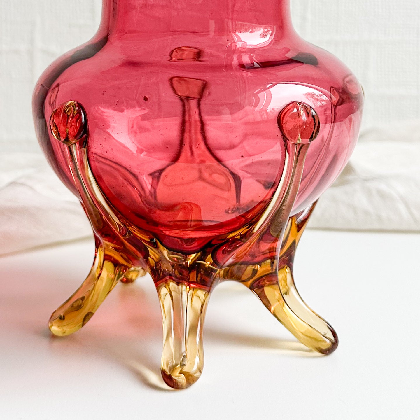 Victorian Cranberry Glass Vase