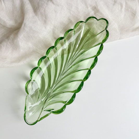 Bagley Glass Leaf Dish