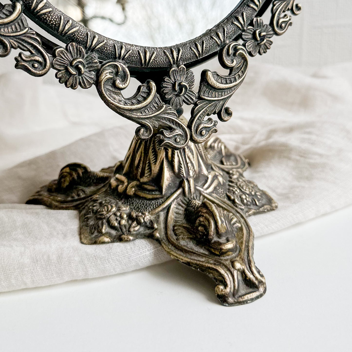 Regency Brass Table Mirror