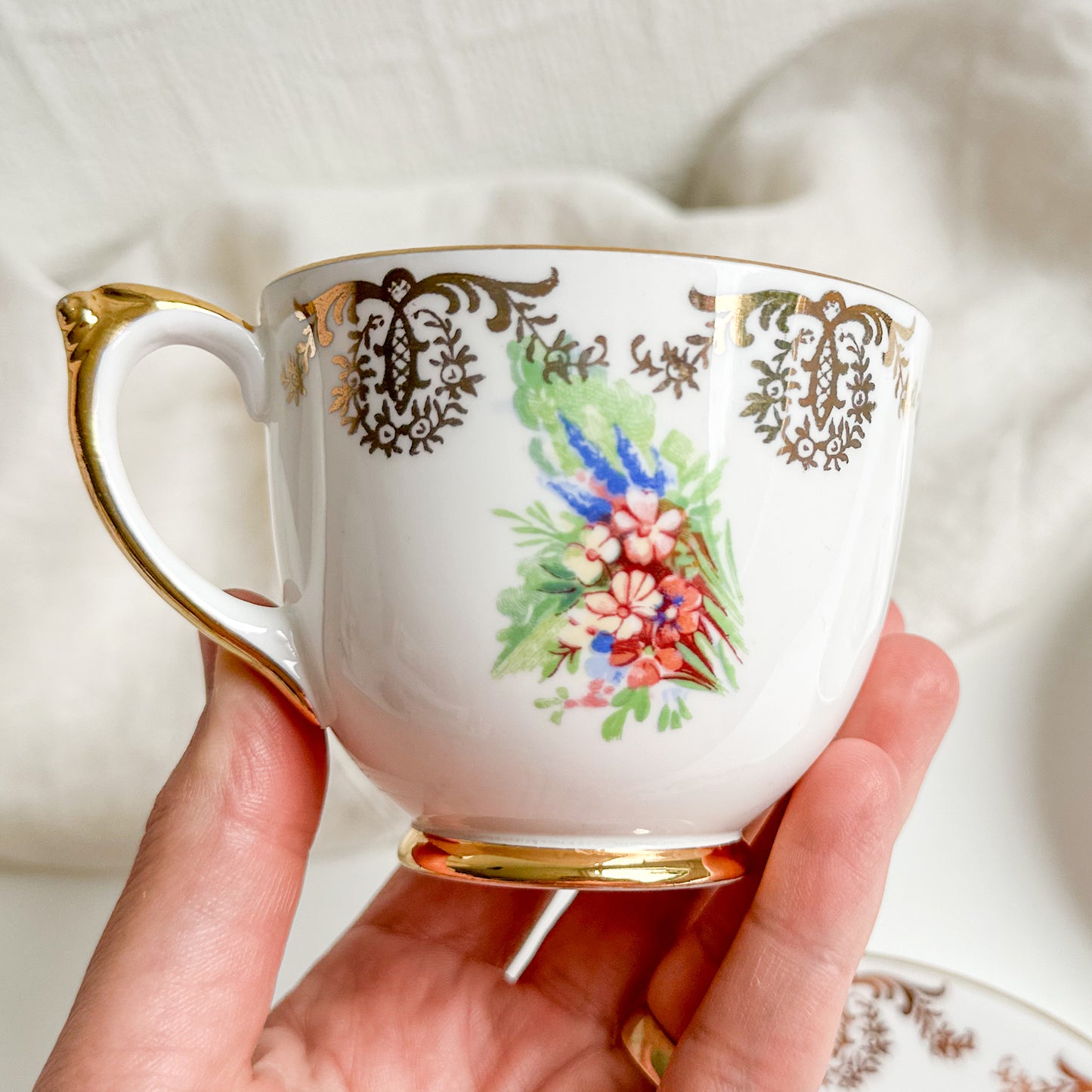 Porcelain “Pinkie” Tea Trio