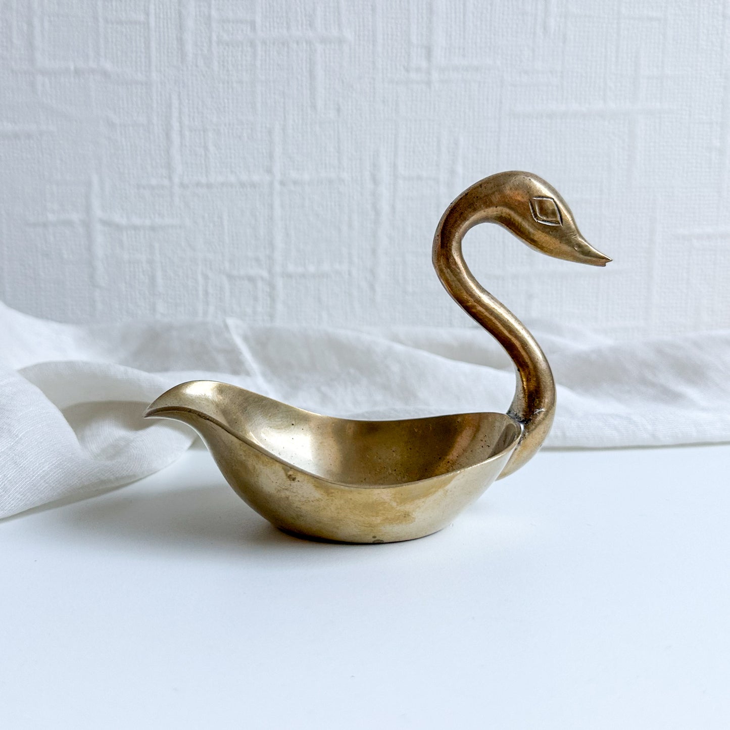 Brass Swan Trinket Dish