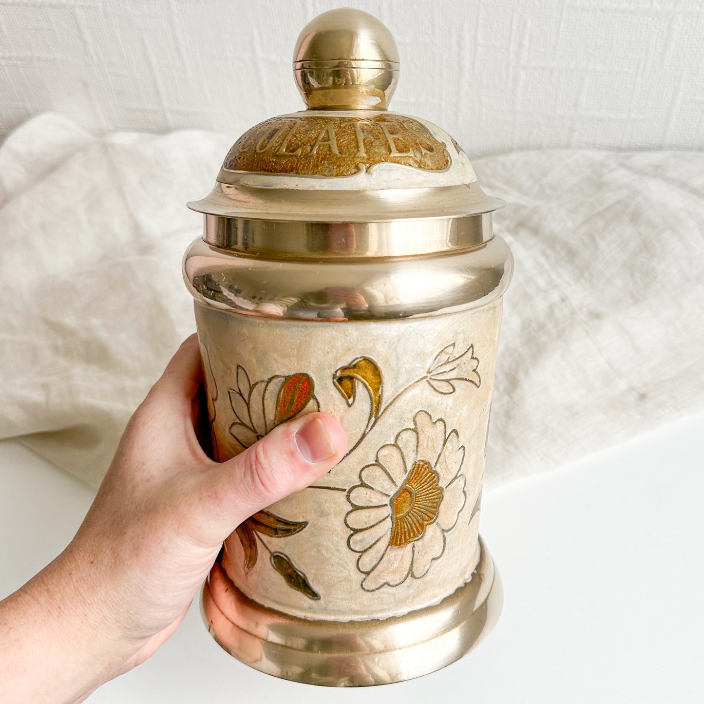 Cloisonné Lidded Canister - Chocolates