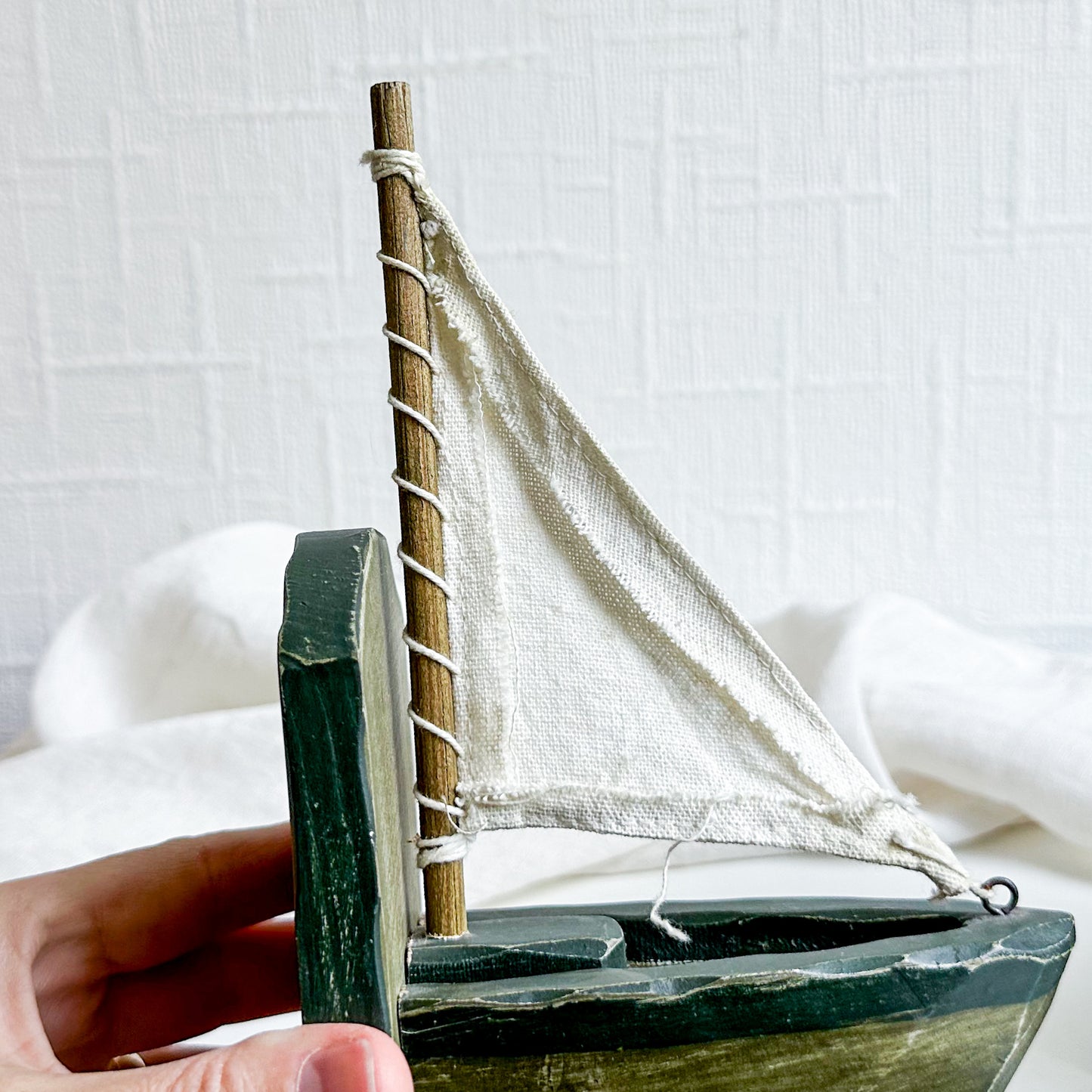 Pair of Green Boat Bookends