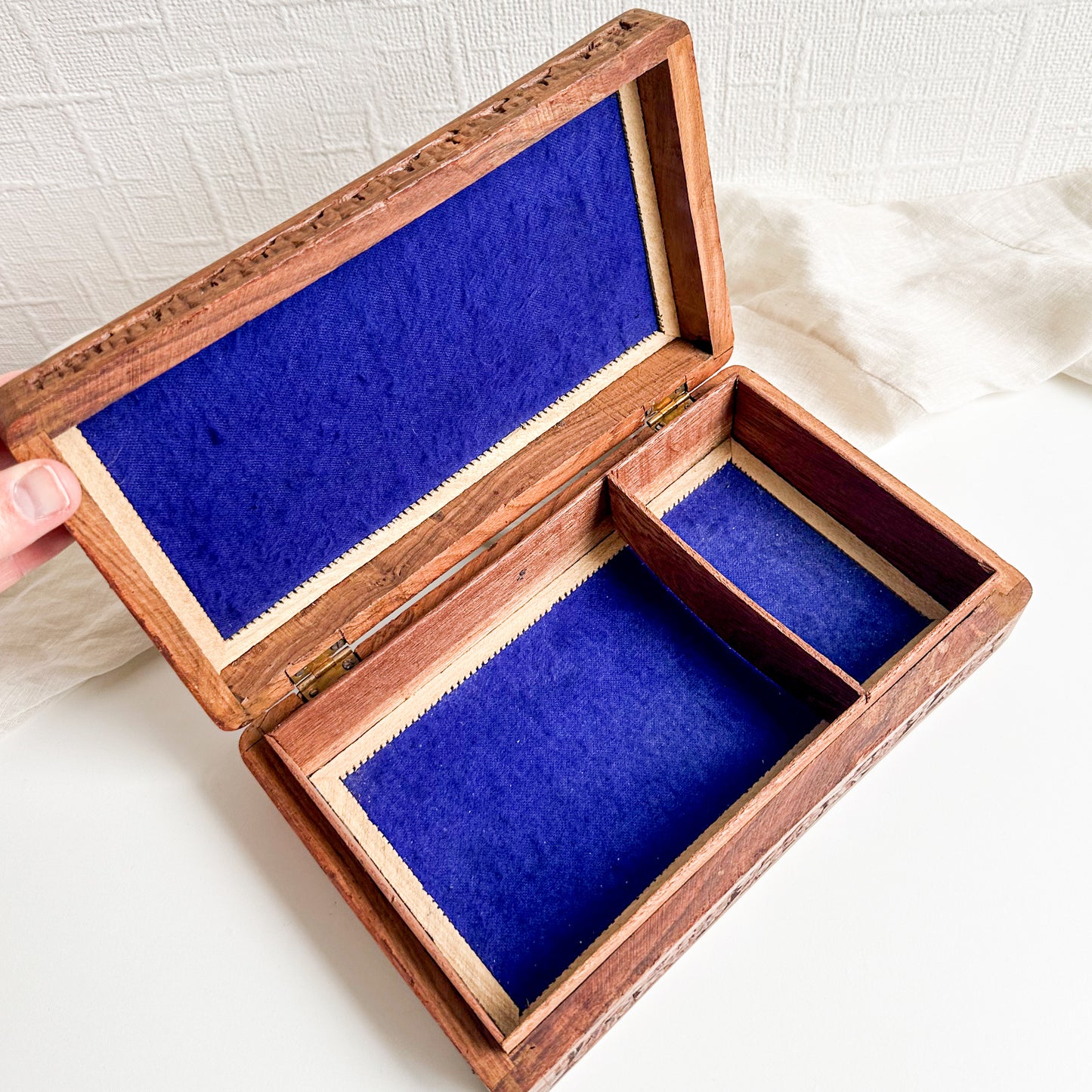 Hand Carved Inlay Box