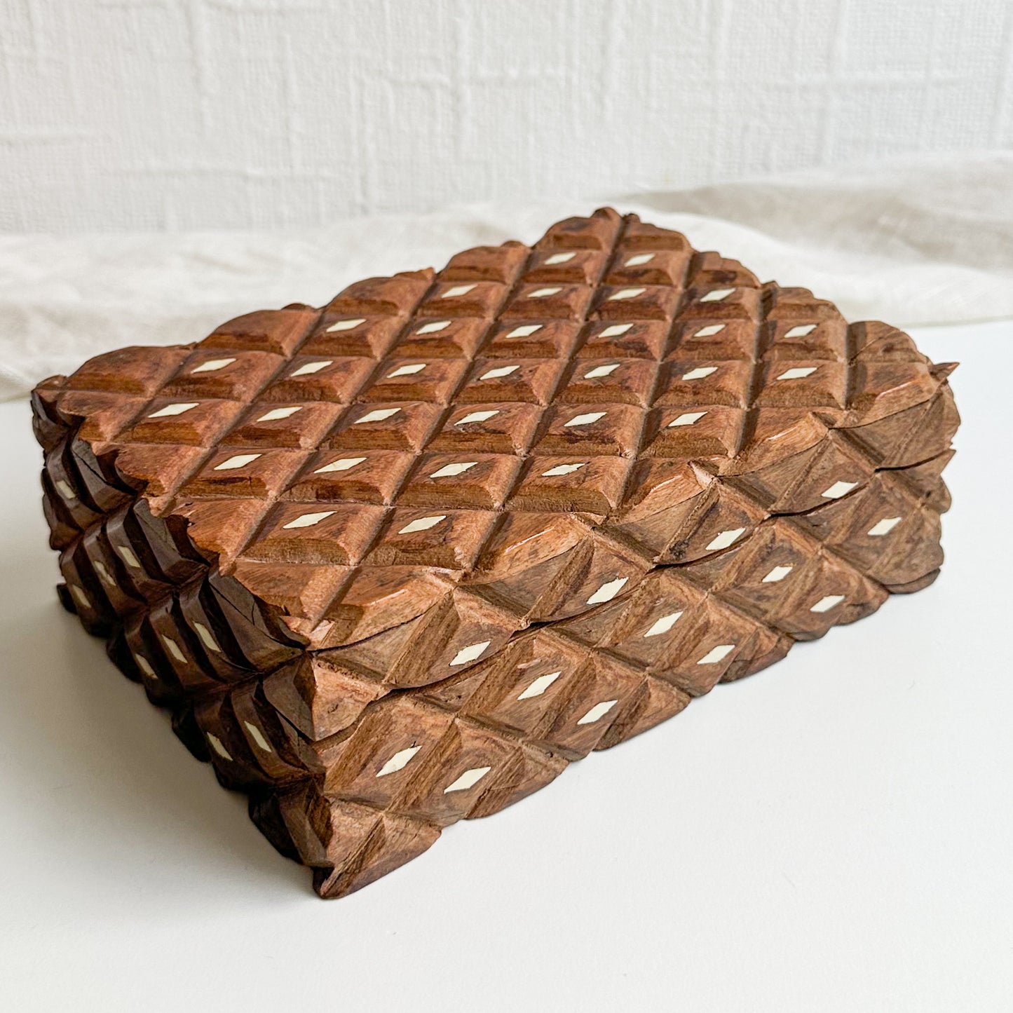 Hand Carved Inlay Box