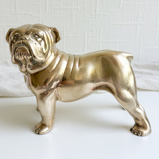 Large Brass Dog Figurine
