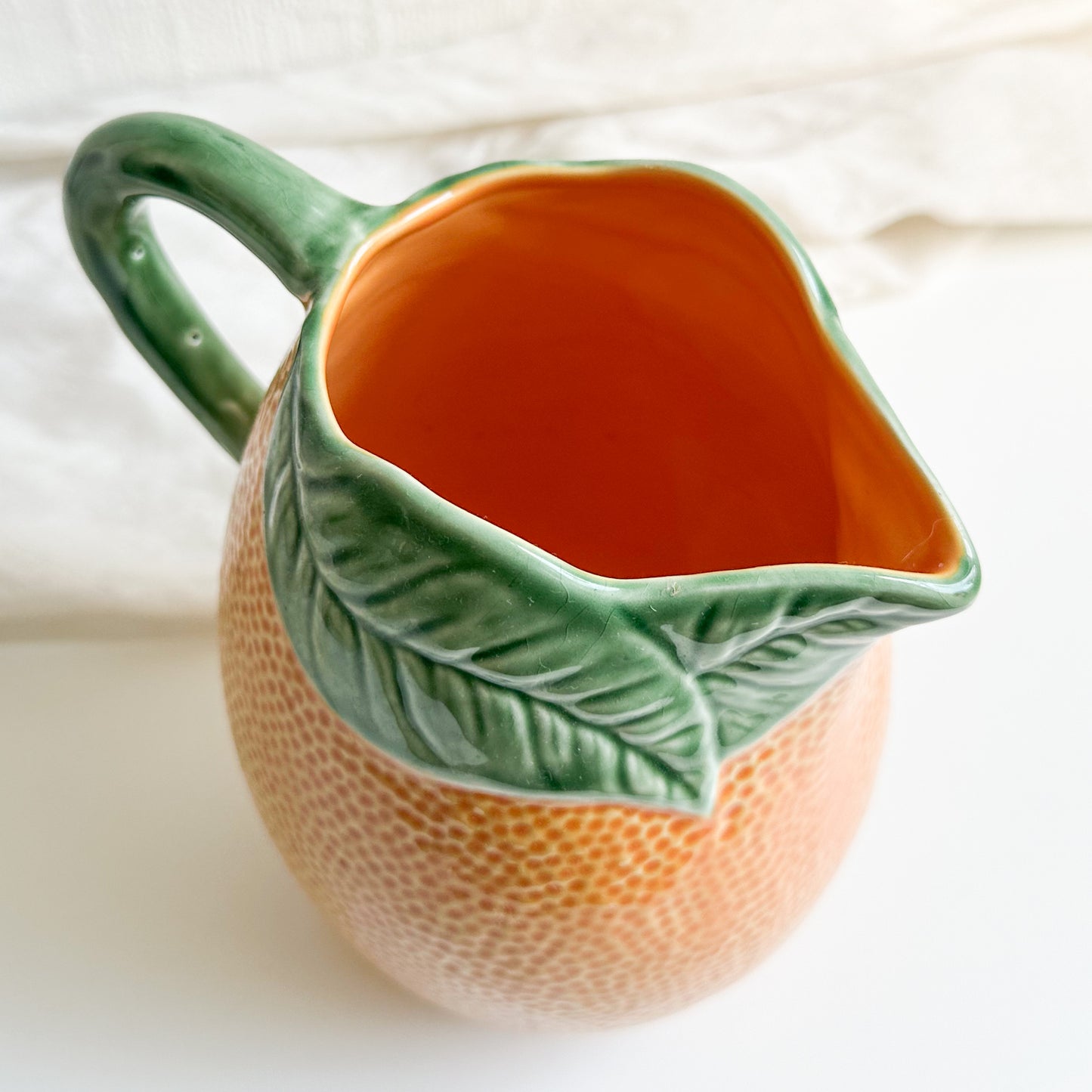 Orange Jug by Bordallo Pinheiro