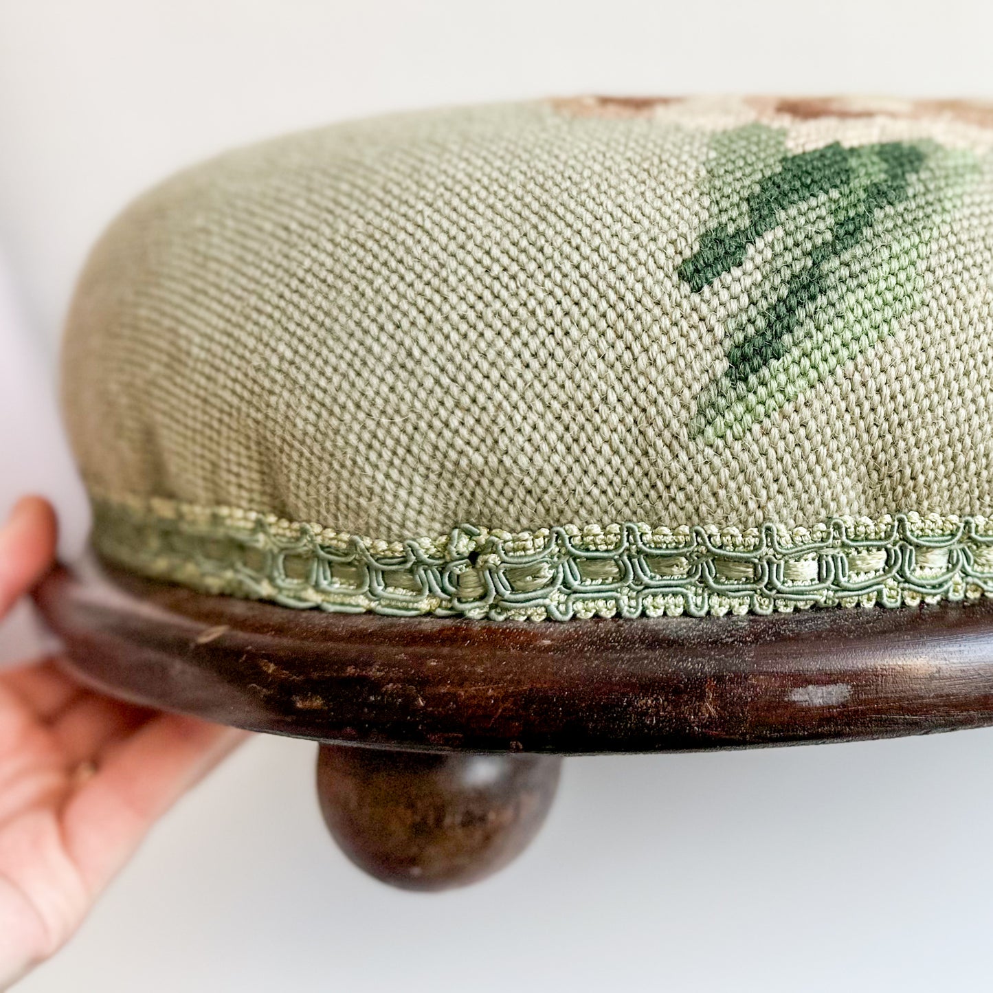 Antique Victorian Upholstered Footstool