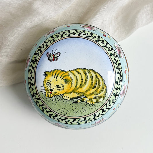 Enamelled Brass Lidded Box