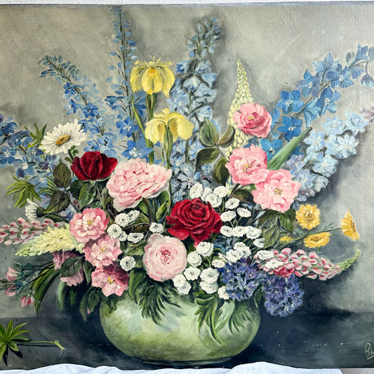 Large Floral Oil Painting