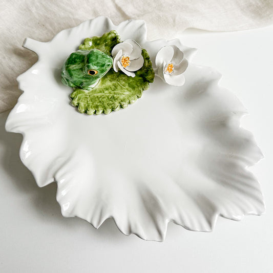 Italian Ceramic Dish with Frog